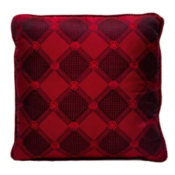 Versace Medusa Red & Black Cotton Cushion For Unisex