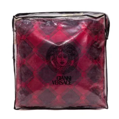 Versace Medusa Red & Black Cotton Cushion For Unisex -Versace Official Website 1650638412220414 083