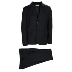 Young Versace Black Wool Pant Suit 8 Yrs For Kids
