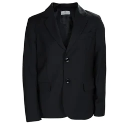 Young Versace Black Wool Pant Suit 8 Yrs For Kids -Versace Official Website luxury kids versace new boys clothing p69071 004