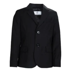 Young Versace Black Wool Pant Suit 6 Yrs For Kids -Versace Official Website luxury kids versace new boys clothing p71603 004