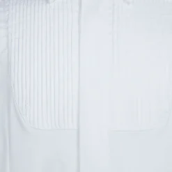 Young Versace White Pintucked Yoke Detail Button Front Shirt 6 Yrs For Kids -Versace Official Website luxury kids versace new boys clothing p71673 004