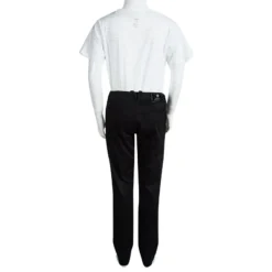 Young Versace Black Cotton Denim Jeans 8 Yrs For Kids -Versace Official Website luxury kids versace new boys clothing p88991 003