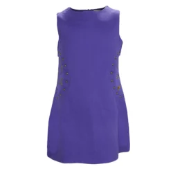 Young Versace Purple Cotton Studded Sleeveless Dress 2 Yrs For Kids