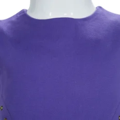 Young Versace Purple Cotton Studded Sleeveless Dress 2 Yrs For Kids -Versace Official Website luxury kids versace new girls clothing p69090 004