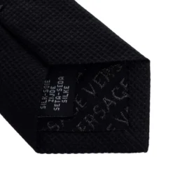 Versace Black Medusa Silk Jacquard Tie For Men -Versace Official Website luxury men versace new accessories p324966 003