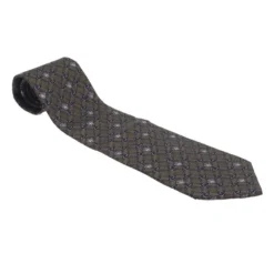 Versace Grey Medusa Tie For Men