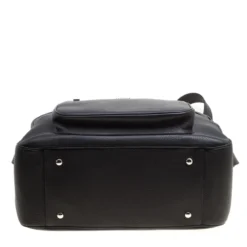 Versace Black Leather Duffle Bag For Men -Versace Official Website luxury men versace new bags p159311 0006