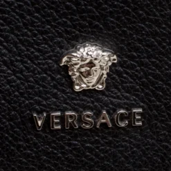 Versace Black Leather Duffle Bag For Men -Versace Official Website luxury men versace new bags p159311 0008