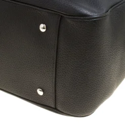 Versace Black Leather Duffle Bag For Men -Versace Official Website luxury men versace new bags p159311 0011