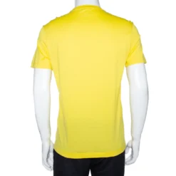 Versace Neon Yellow Cotton Jersey Embroidered Medusa Logo T-Shirt M For Men -Versace Official Website luxury men versace new clothes p279397 001