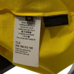 Versace Neon Yellow Cotton Jersey Embroidered Medusa Logo T-Shirt M For Men -Versace Official Website luxury men versace new clothes p279397 006
