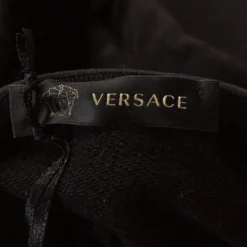 Versace Black & Yellow Baroque Print Cotton Hoodie XL For Men -Versace Official Website luxury men versace new clothes p291664 005