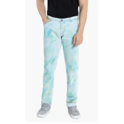 Versace Blue Versace Jeans Multi-Colored Slim Fit Pants L (34) For Men