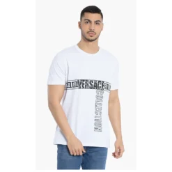 Versace White Logo Graphic Print T-Shirt XL For Men
