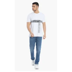 Versace White Logo Graphic Print T-Shirt XL For Men -Versace Official Website luxury men versace new clothes p549406 003