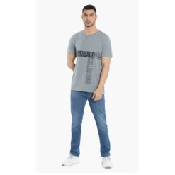 Versace Grey Logo Graphic Print T-Shirt XL For Men