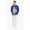 Versace Blue Logo Cotton Sweatshirt L For Men