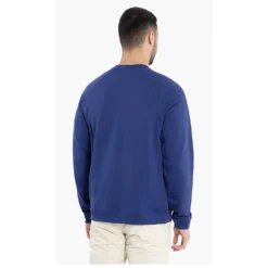 Versace Blue Logo Cotton Sweatshirt L For Men -Versace Official Website luxury men versace new clothes p549515 002