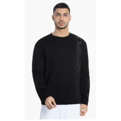 Versace Black Logo Cotton Sweatshirt XL For Men -Versace Official Website luxury men versace new clothes p549608 004