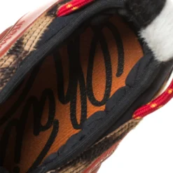 Versace Multicolour Leopard Print Calfhair And Rubber Chain Reaction Lace Up Sneakers Size 43 For Men -Versace Official Website luxury men versace new shoes p217415 002