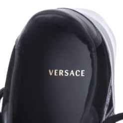 Versace Black Suede Leather And Rubber Medusa Lace Up Sneakers Size 42.5 For Men -Versace Official Website luxury men versace new shoes p242747 003