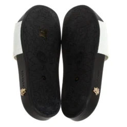 Versace White Baroque Rubber Medusa Head Slides Size 41 For Men -Versace Official Website luxury men versace new shoes p274525 001