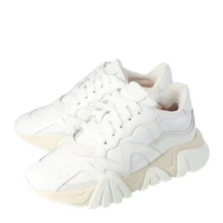 Versace White Leather Squalo Platform Sneakers Size 40 For Men -Versace Official Website luxury men versace new shoes p309170 001