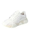 Versace White Leather Squalo Platform Sneakers Size 40 For Men