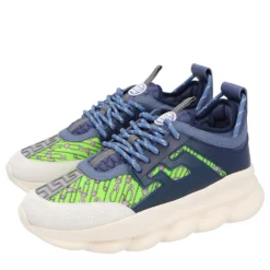 Versace Multicolor Chain Reaction Baroque Print Sneakers Size 42 For Men -Versace Official Website luxury men versace new shoes p341202 006