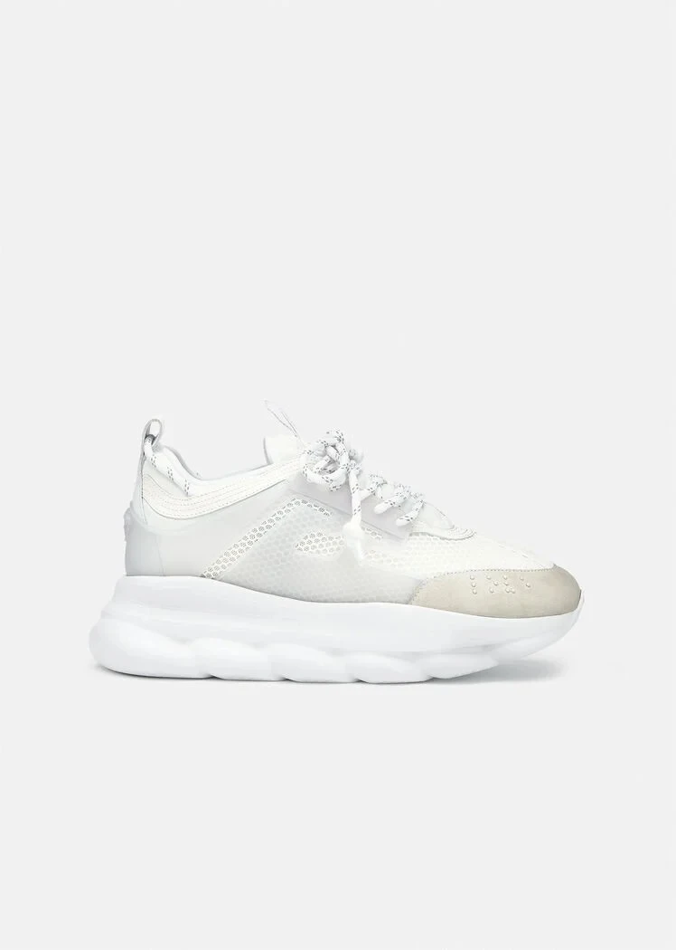 Versace White Chain Reaction Sneakers Size EU 40.5 For Men 1 Versace White Chain Reaction Sneakers Size EU 40.5 For Men