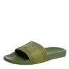 Versace Olive Green Rubber Medusa Slip On Sandal Size 45 For Men