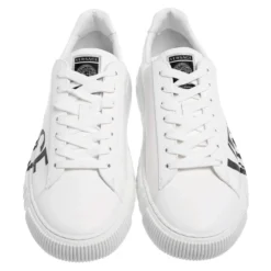 Versace White Leather Greca Lace Up Sneakers Size 44 For Men -Versace Official Website luxury men versace new shoes p533483 001