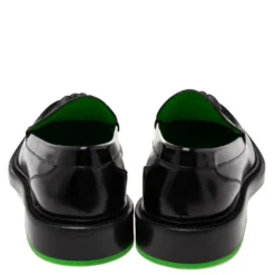 Versace Black Leather Medusa Loafers Size 44.5 For Men -Versace Official Website luxury men versace new shoes p603284 007