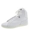 Versace White Leather Medusa High Top Sneakers Size 43 For Men