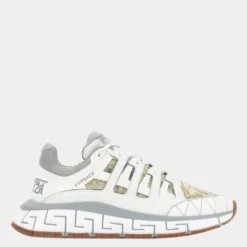 Versace White/Yellow Trigreca Sneakers Size EU 41 For Men