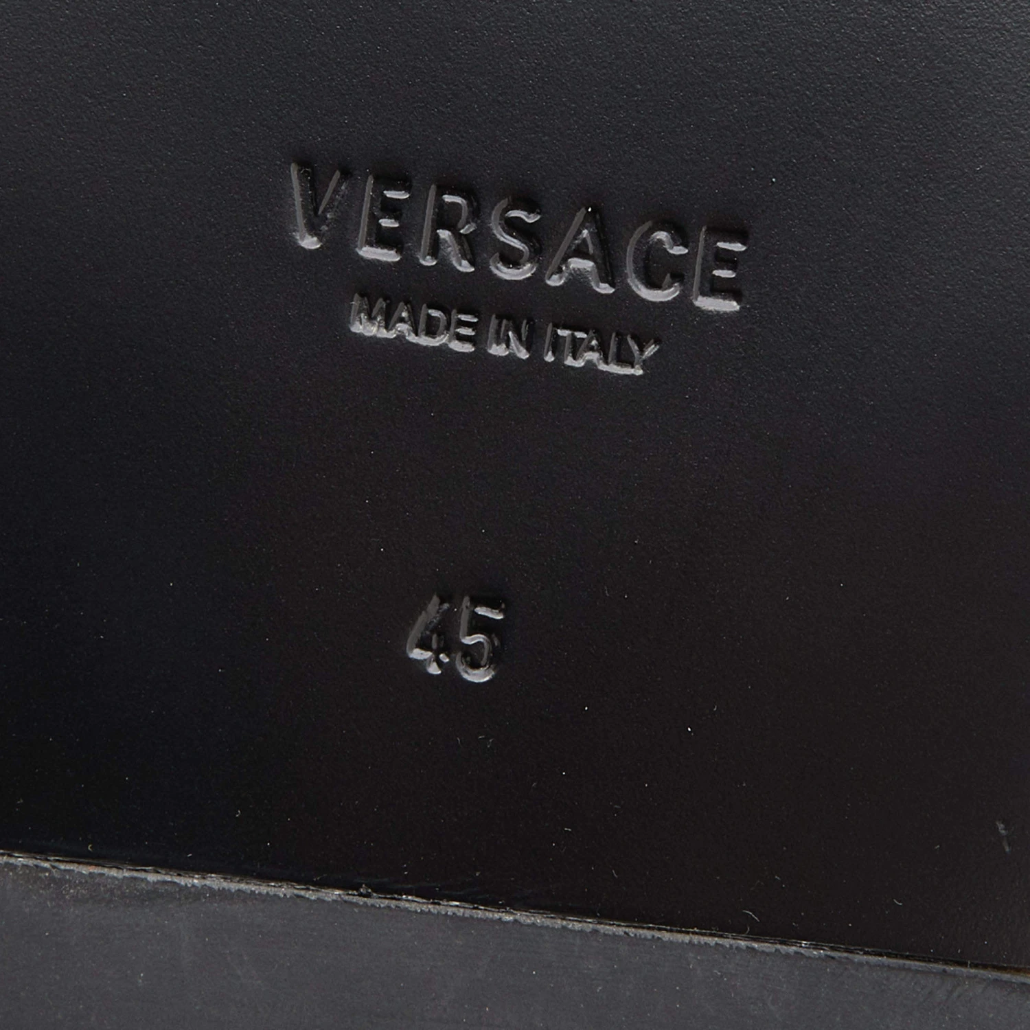 Versace Black/White Leather And Fabric Greca Flat Slide Sandals Size 45 For Men 8 Versace Black/White Leather And Fabric Greca Flat Slide Sandals Size 45 For Men - Image 8