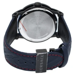 Versace Blue Black Ion Plated Stainless Steel Palazzo Empire VERD00118 Men's Wristwatch 43 Mm For Men -Versace Official Website luxury men versace new watches p314458 007