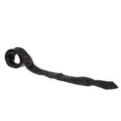 Gianni Versace Vintage Purple Floral Silk Jacquard Skinny Tie For Men