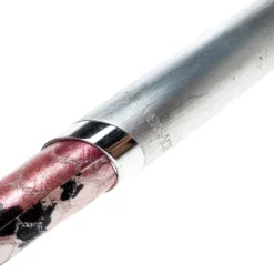 Versace Pink Embossed Silver Tone Rollerball Pen For Men -Versace Official Website luxury men versace used accessories p162318 004