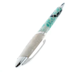 Versace Green Embossed Silver Tone Rollerball Pen For Men
