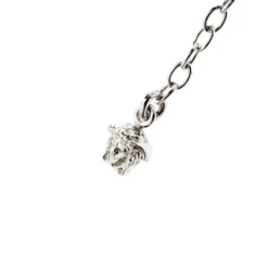 Versace Medusa Silver Tone Tag Pendant Necklace For Men -Versace Official Website luxury men versace used accessories p220738 004