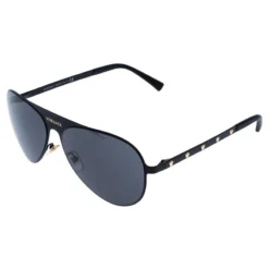 Versace Black MOD.2189 Aviator Sunglasses For Men -Versace Official Website luxury men versace used accessories p247893 006