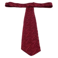 Versace Red Pattern Jacquard Traditional Silk Tie For Men 6 Versace Red Pattern Jacquard Traditional Silk Tie For Men -Versace Official Website luxury men versace used accessories p248349 004