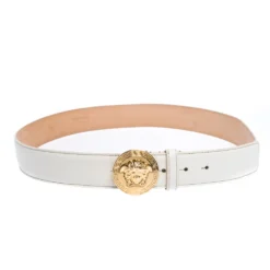 Versace White Leather Medusa Belt 105CM For Men