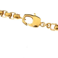 Versace Medusa Gold Tone Chain Link Medallion Pendant Necklace For Men -Versace Official Website luxury men versace used accessories p287062 006