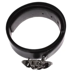 Versace Black Leather Medusa Buckle Belt 95CM For Men -Versace Official Website luxury men versace used accessories p294348 001