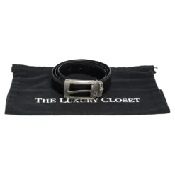 Versace Black Leather Belt 115CM For Men -Versace Official Website luxury men versace used accessories p300480 004