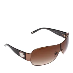 Versace Bronze Tone/Brown VE2101 Medusa Shield Sunglasses For Men