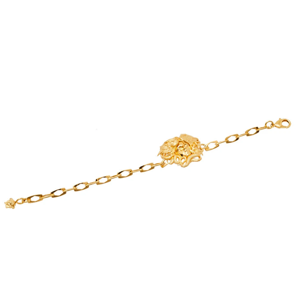 Versace Gold Tone Medusa Serpentine Wings Icon Bracelet For Men 2 Versace Gold Tone Medusa Serpentine Wings Icon Bracelet For Men - Image 2